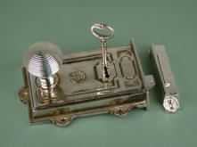 Nickel Davenport rim lock