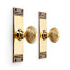 Aged Brass Beehive Door Knobs On Backplate