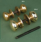 Plain brass knobs