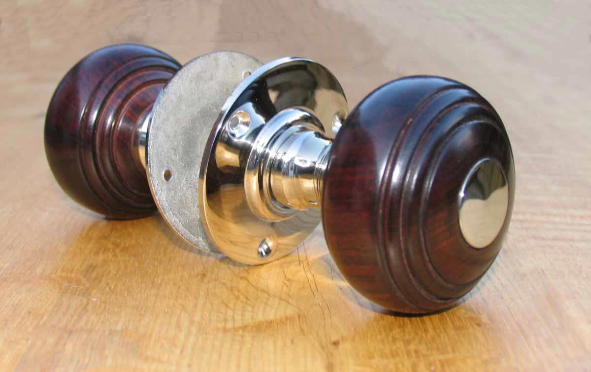 Contemporary Rosewood door knob