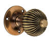 Regency aged brass door knobs