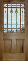 Cottage stained glass door