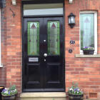 Pair of stained glass doors from The Drive