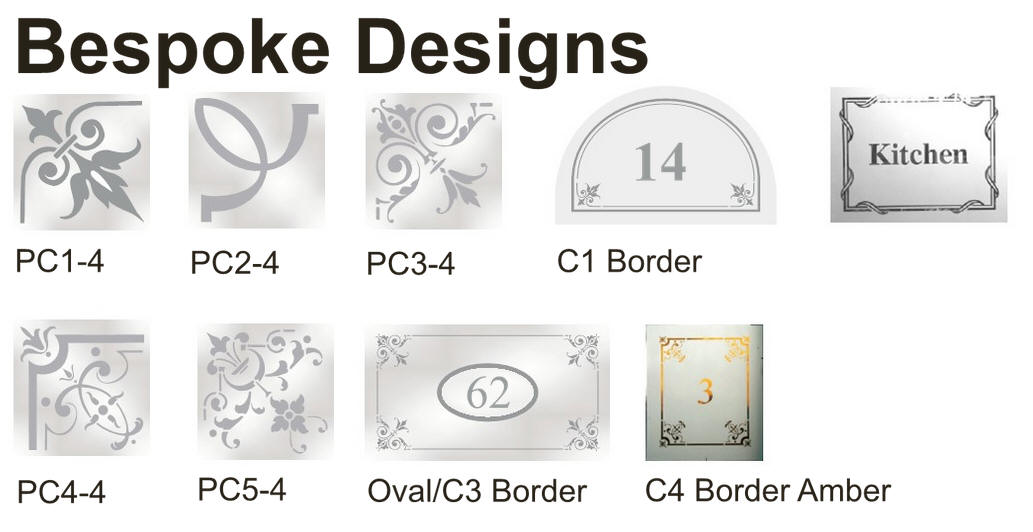 Bespoke etched designs