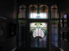 Art nouveau lead light vestibule