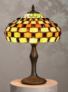 amber jewelled 12" table lamp