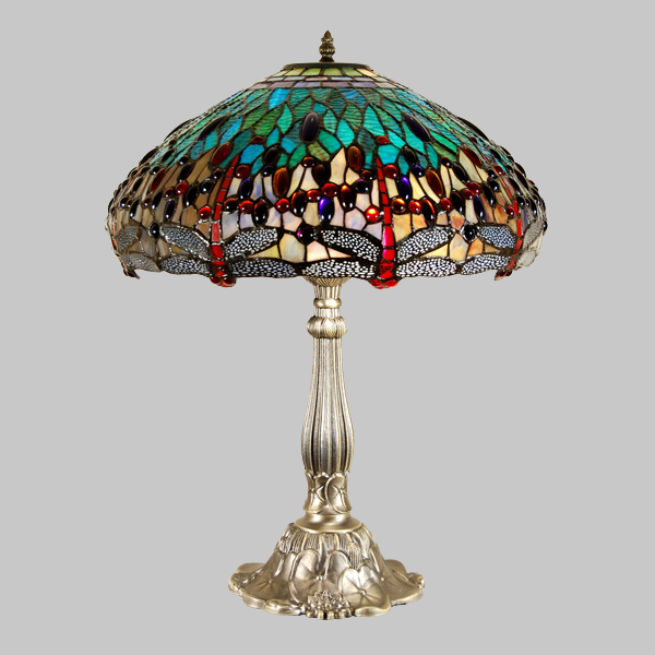 large jeweled tiffany dragonfly table lamp Steven Amin