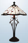 ruby leaf tiffany table lamp (Large)