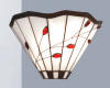 ruby leaf tiffany wall light