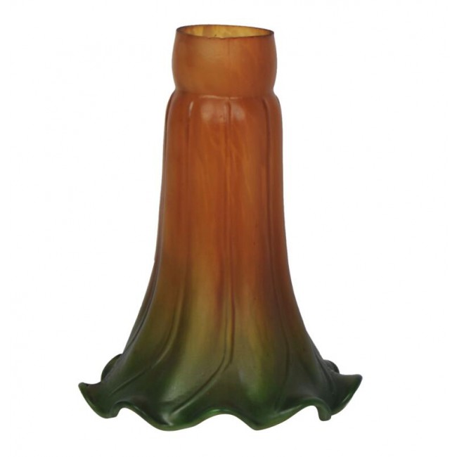 LSAM/GRN    Amber/Green Lily Glass